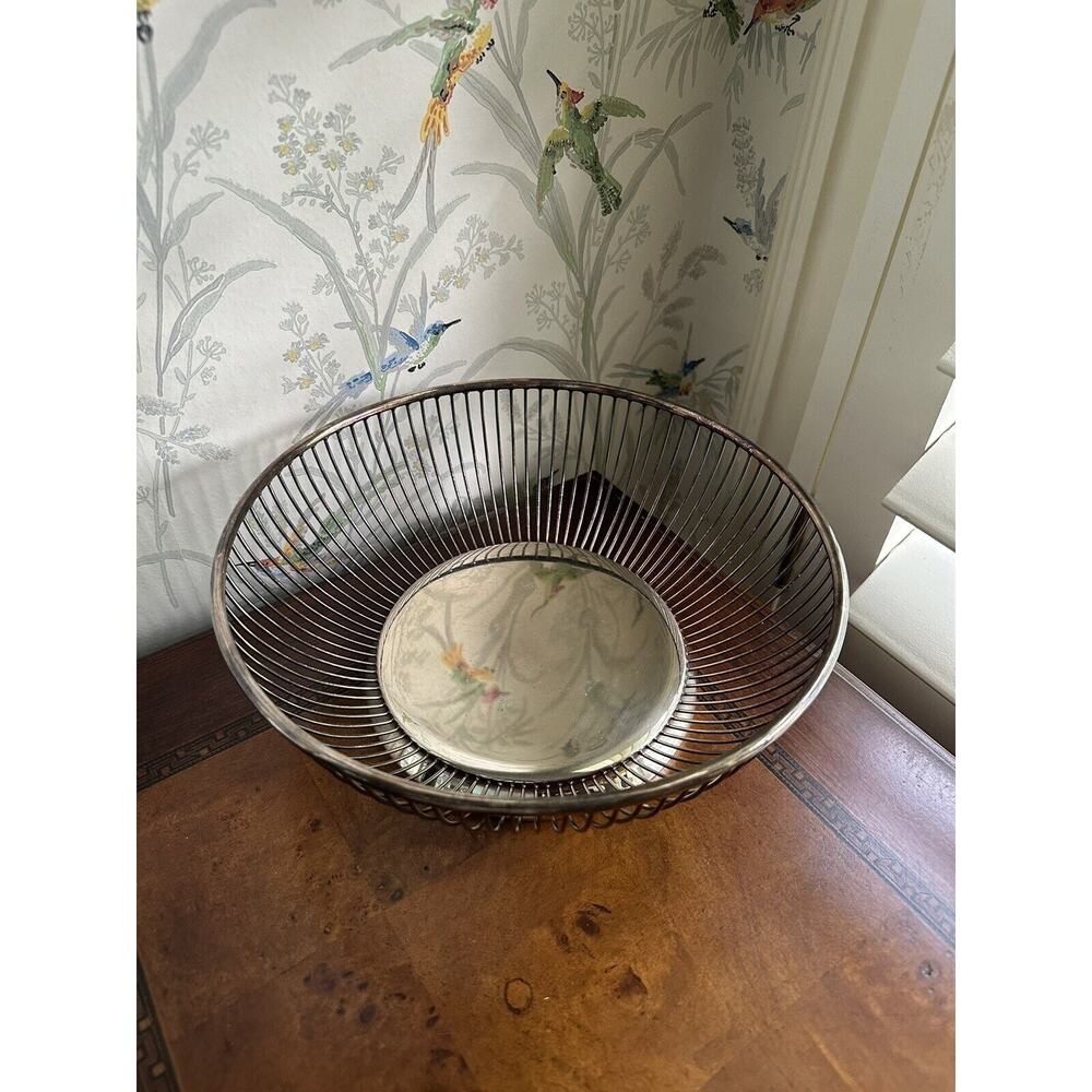 Gorham Silver Fruit Bowl YC742, 9.5" wire, round